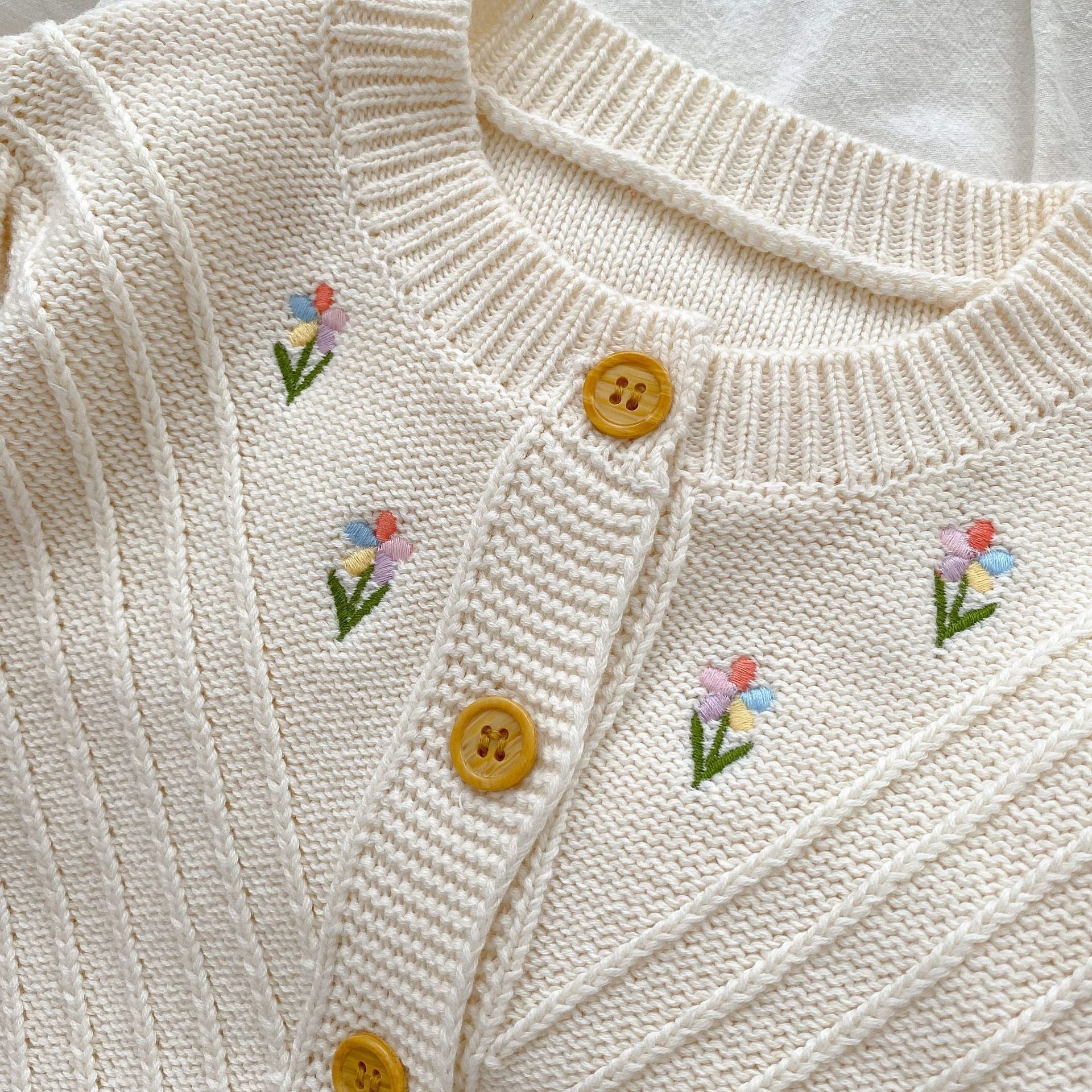 Embroidered Design High Quality Knit Cardigan-2