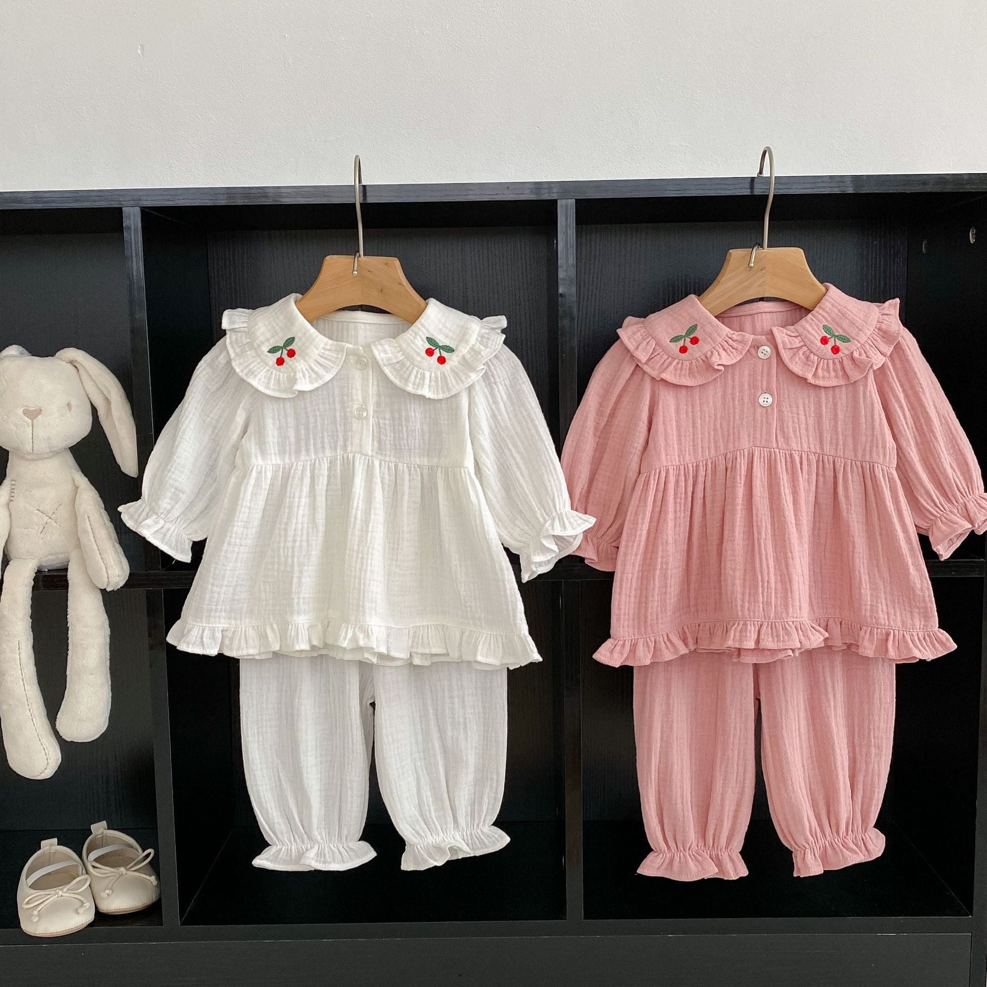 Embroidered Design Doll Neck Simple Style Home Clothes-2