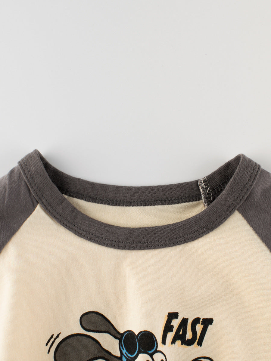 Boys’ Cartoon Animals Pattern T-Shirt In European And American Style-2