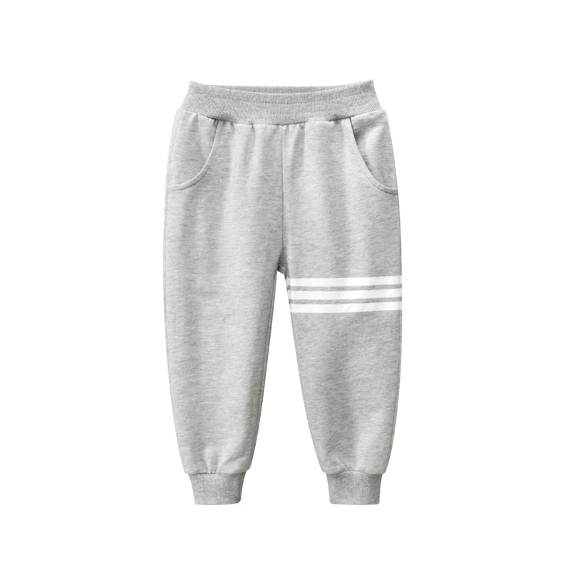 Boys Strips On Left Legs Sports Pants In Spring-2