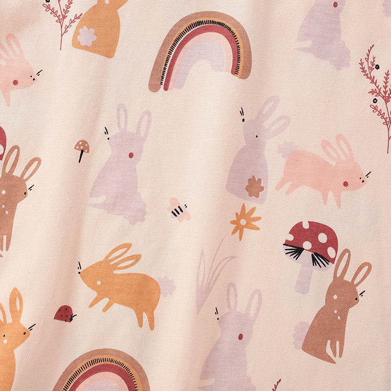 Baby Girl Cartoon Bunny Print Pattern Soft Cotton Comfortable Shirt-4