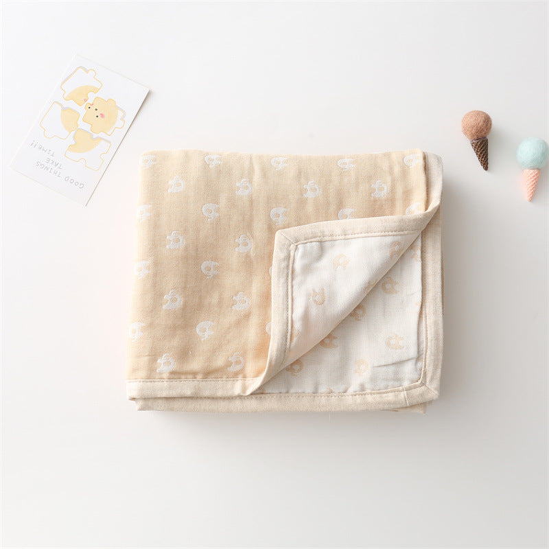 Baby Children’s Cartoon & Dot Graphic Pure Cotton Blanket-1