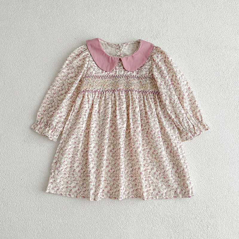 Autumn Floral Graphic Sister Clothes Dress & Onesies-2