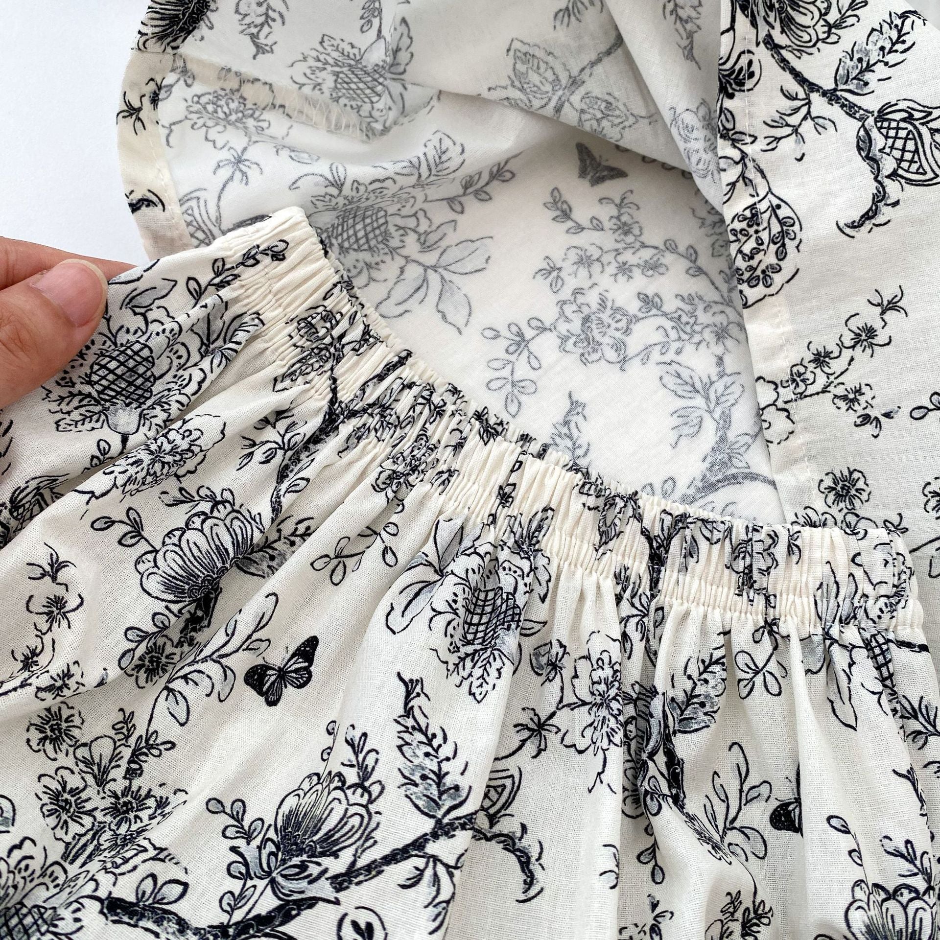 Floral Pattern Long Sleeve Shirt & Shorts Sets-3