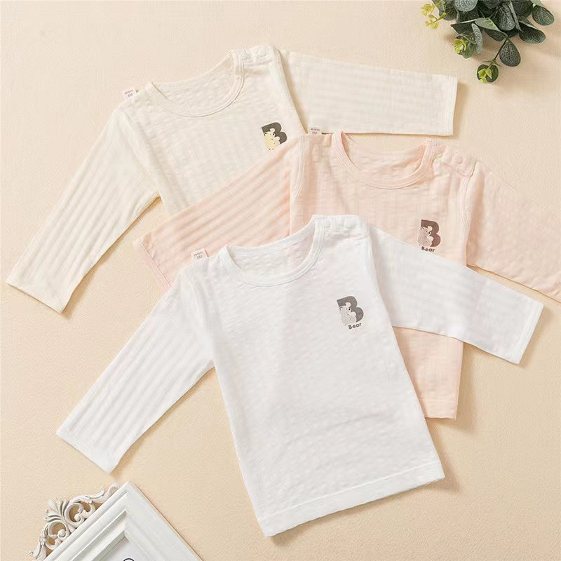 Baby Cartoon Print Long Sleeved Shirt Combo Pants Soft Sets Pajamas-3
