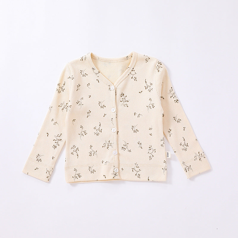 Baby Boy And Girl Print Pattern Western Style Quality Cardigan-3