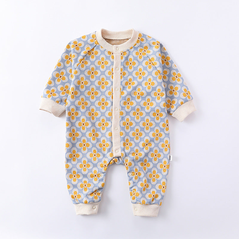 Floral Pattern Autumn Quality Outfits Romper-2