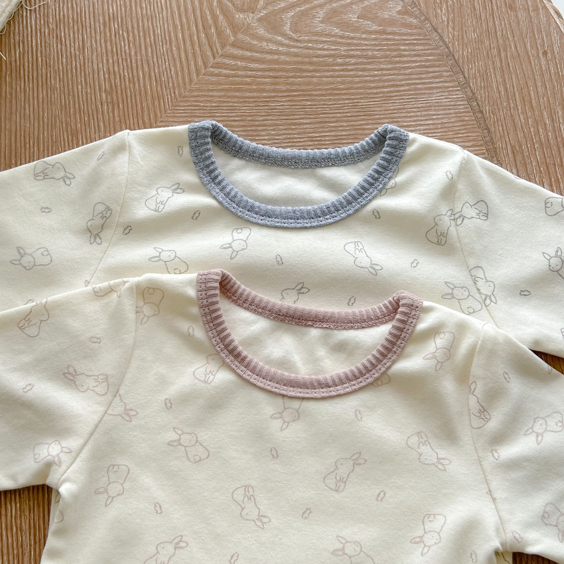 Baby Cute Bunny Graphic Long Sleeves Soft Cotton Bodysuit & Hat-4