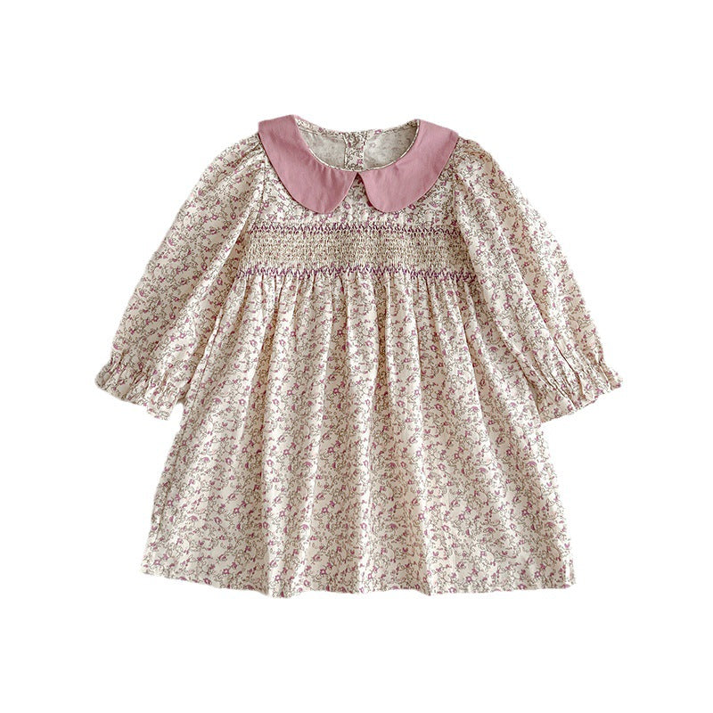 Autumn Floral Graphic Sister Clothes Dress & Onesies-3