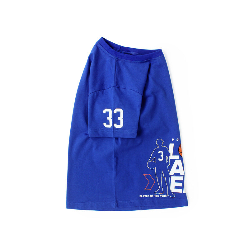 Baby Print Pattern Crewneck Short Sleeve Cotton T-Shirt-4