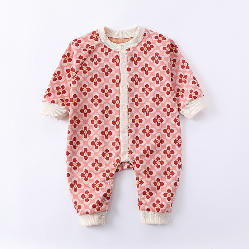 Floral Pattern Autumn Quality Outfits Romper-3