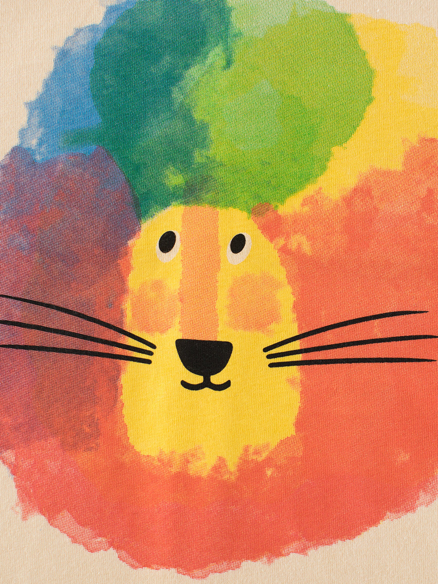 Boys’ Cartoon Colorful Lion Pattern T-Shirt In European And American Style-4