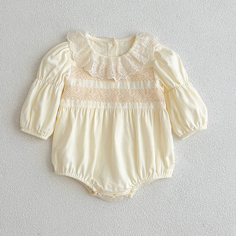 Sweet Style Mesh Collar Onesies & Dress-3