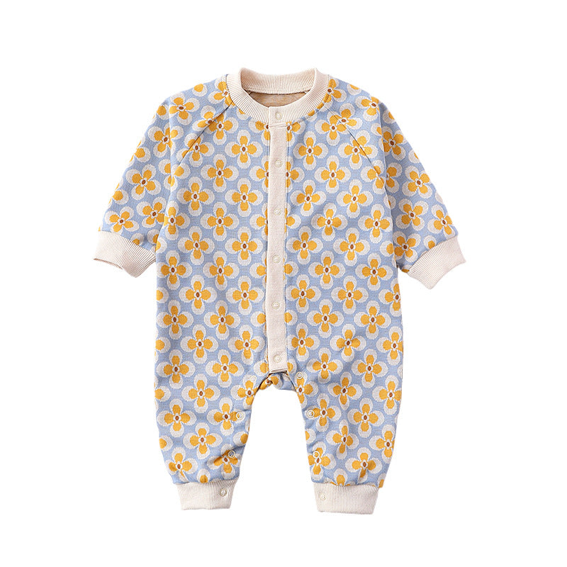 Floral Pattern Autumn Quality Outfits Romper-4