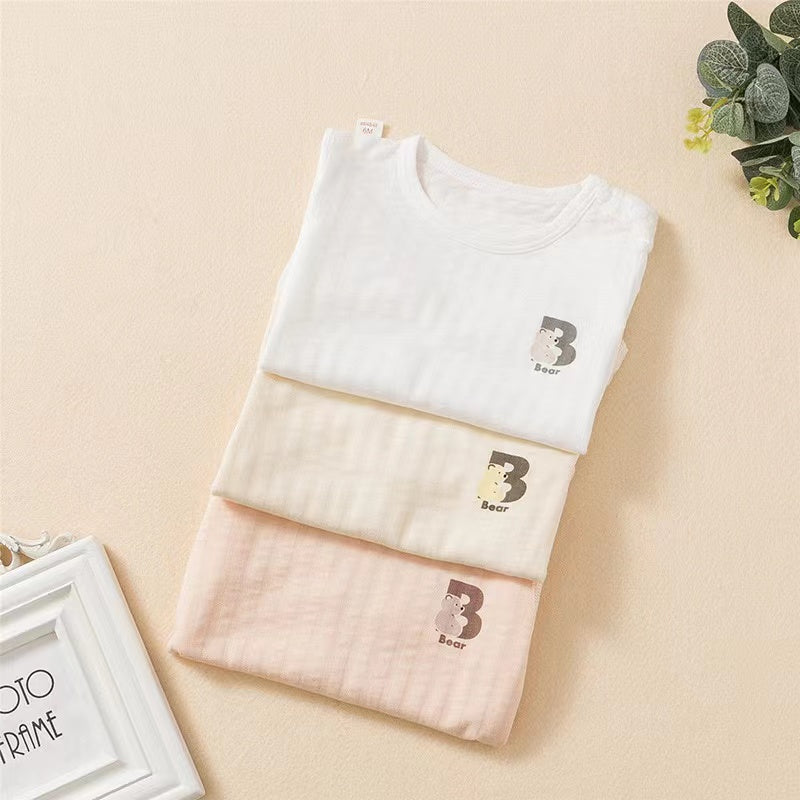 Baby Cartoon Print Long Sleeved Shirt Combo Pants Soft Sets Pajamas-5