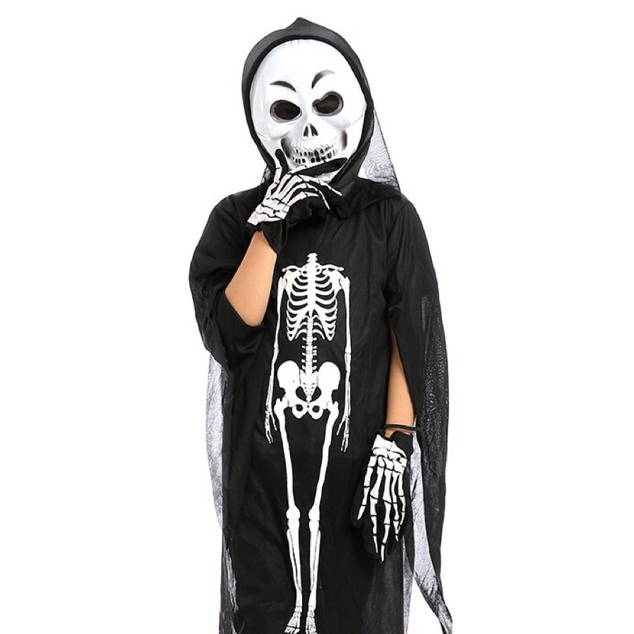 Halloween Skeleton Ghost Clothes & Gloves & Masks Sets-5