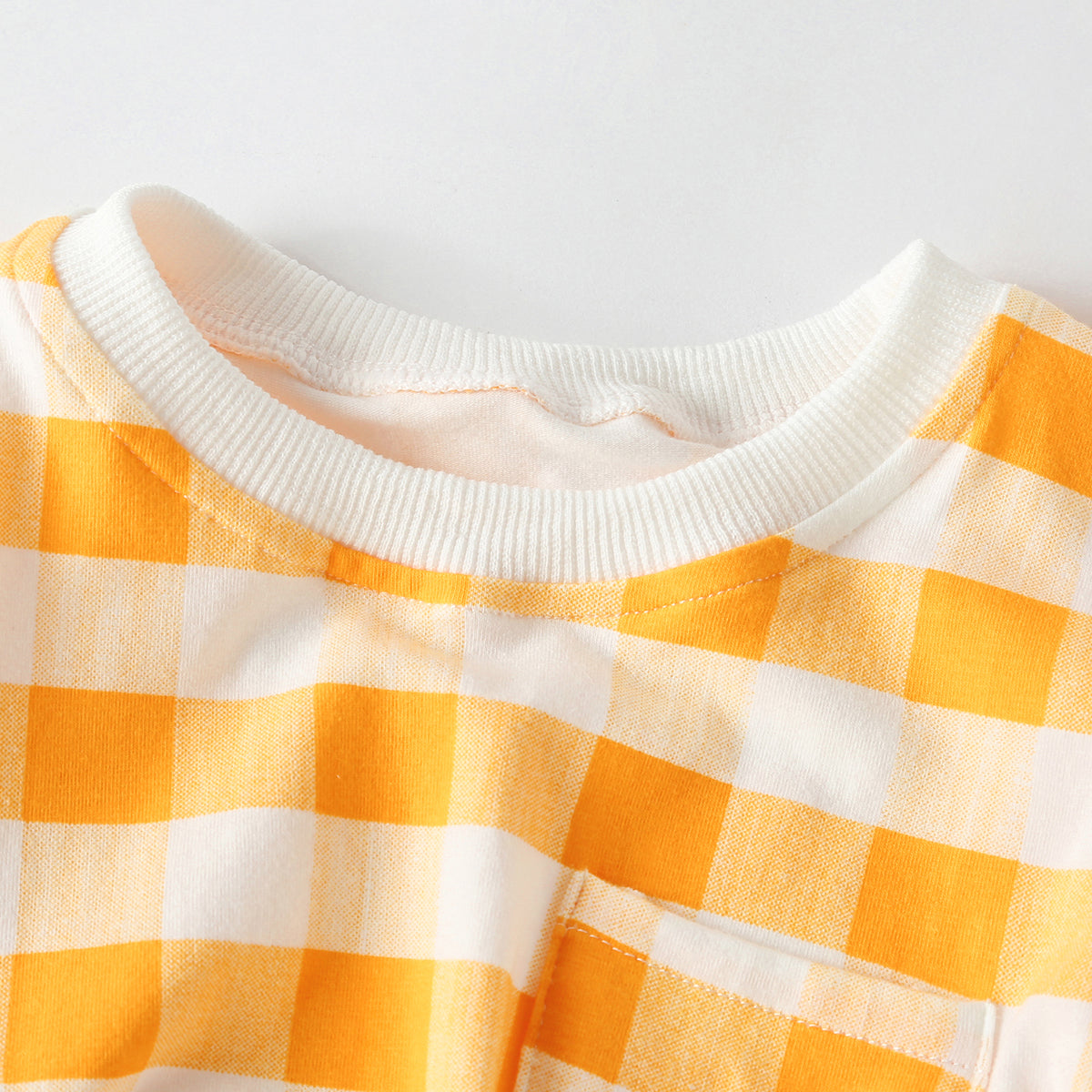 Baby 1pcs Plaid & Heart Pattern Tee Combo Shorts Simply Style Sets-5