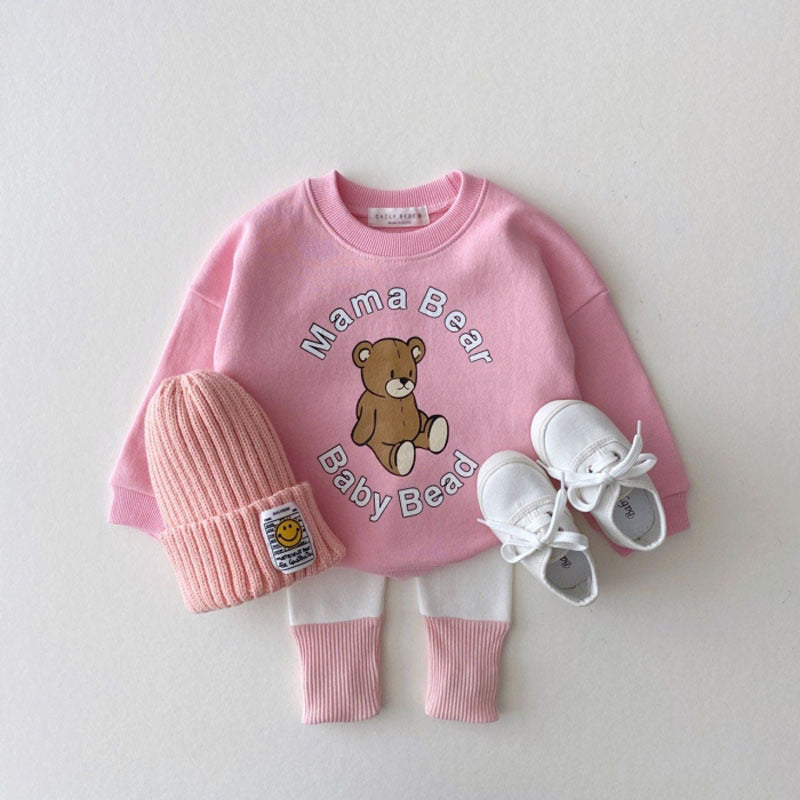 Baby Girl Candy Color Patchwork Design Tight Bottom Pants In Spring & Autumn Outfit Wearing-6