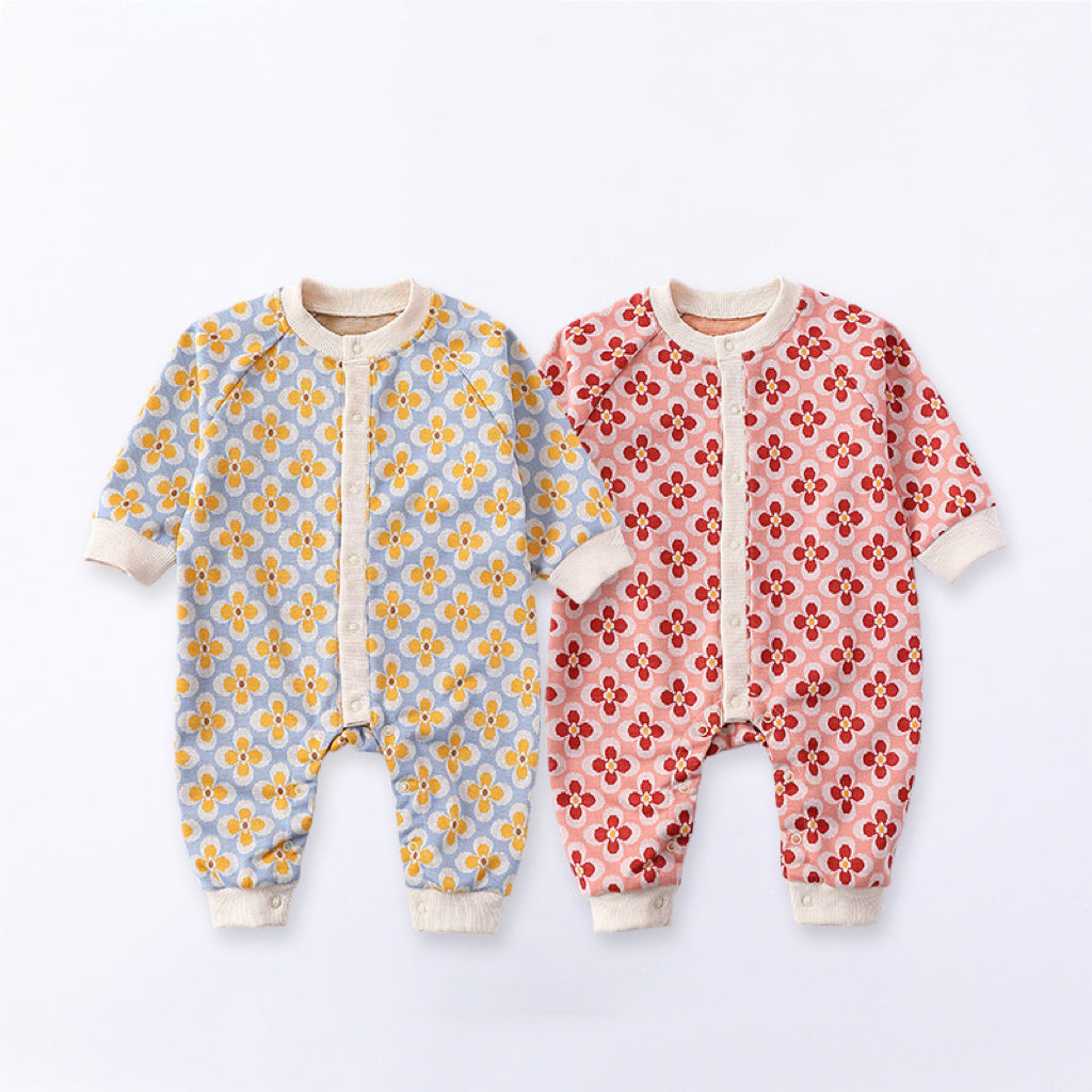 Floral Pattern Autumn Quality Outfits Romper-5