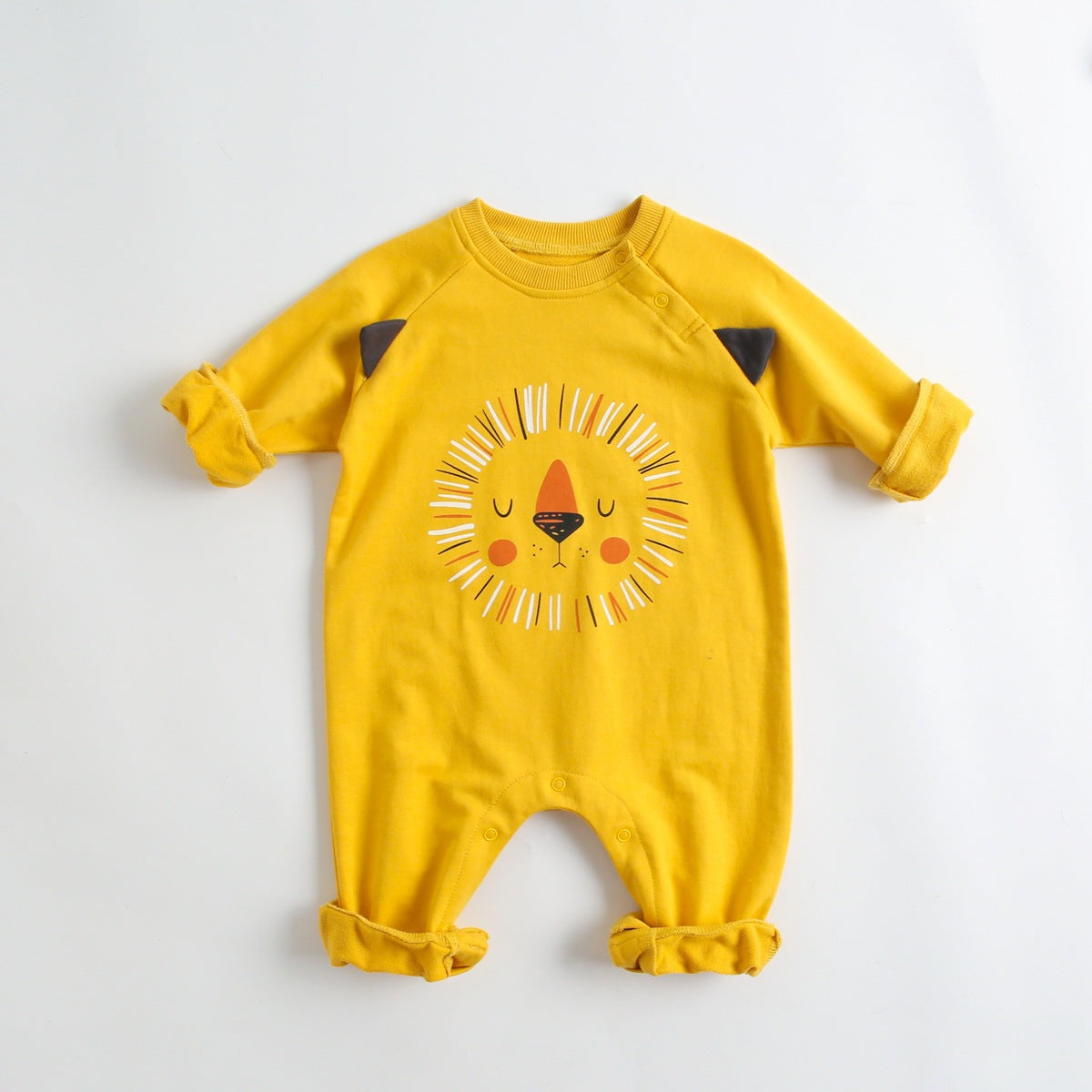 Baby Cartoon Animal Pattern Soft Cotton Long Sleeved Cute Romper-6