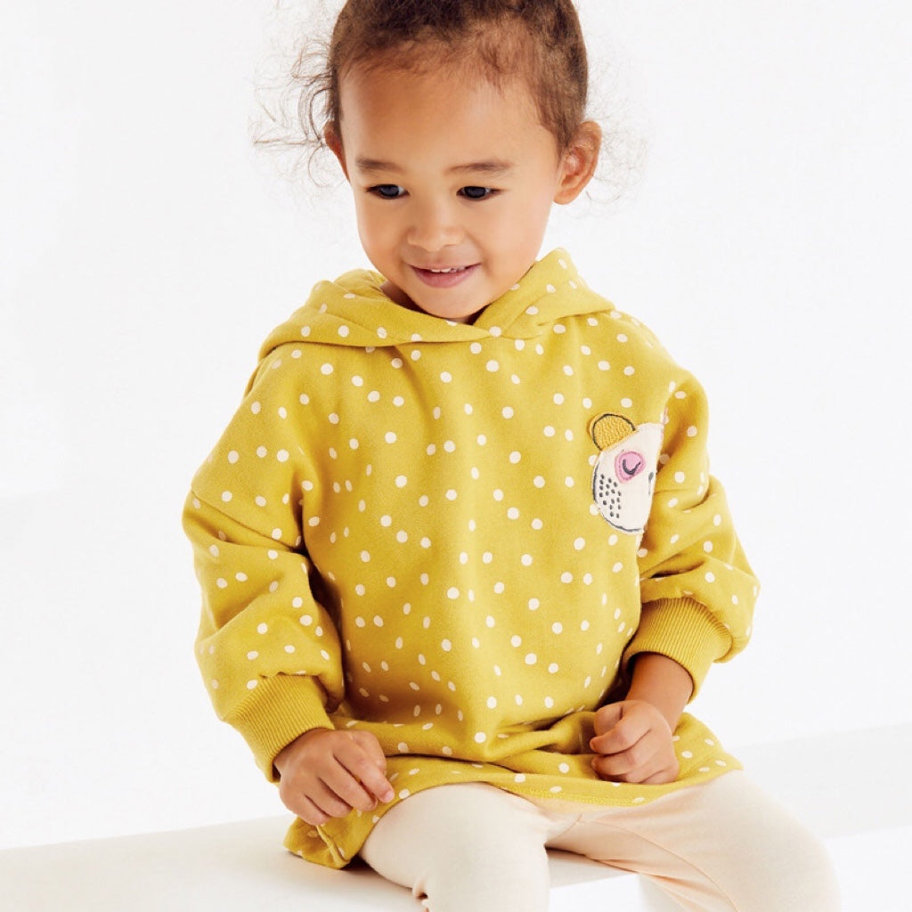 Baby Girl Car Patched & Dot Graphic Long Hoodie Combo Leggings 2 Pieces Sets-7