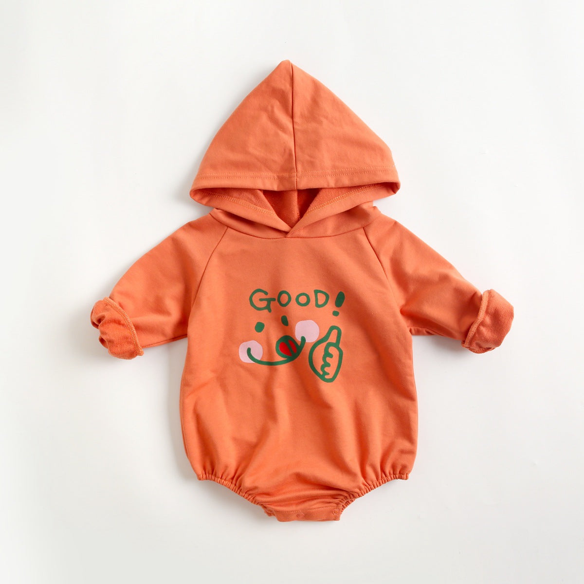 Baby Girl 1pcs Cartoon Pattern Long Sleeved Funny Onesies With Hat-7
