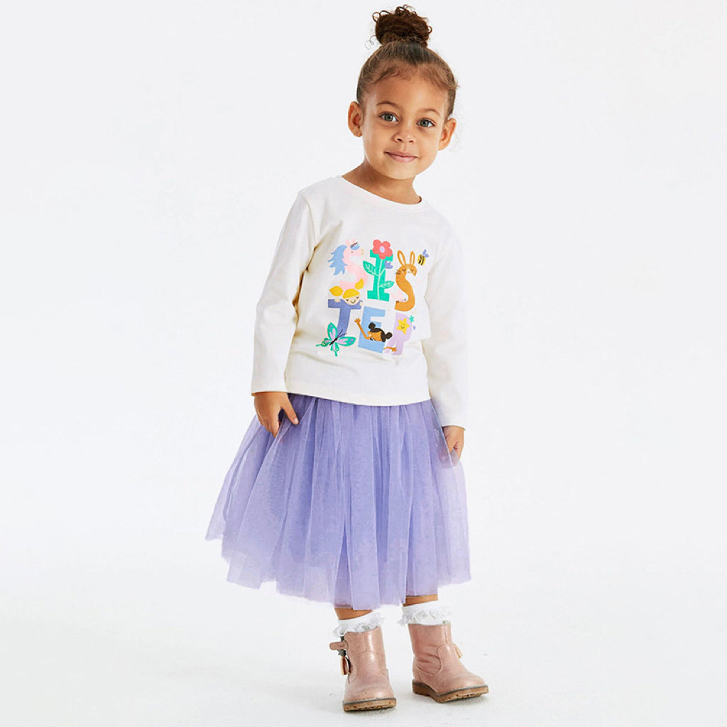 Autumn Print Pattern Hoodie & Lace Skirts Sets-6
