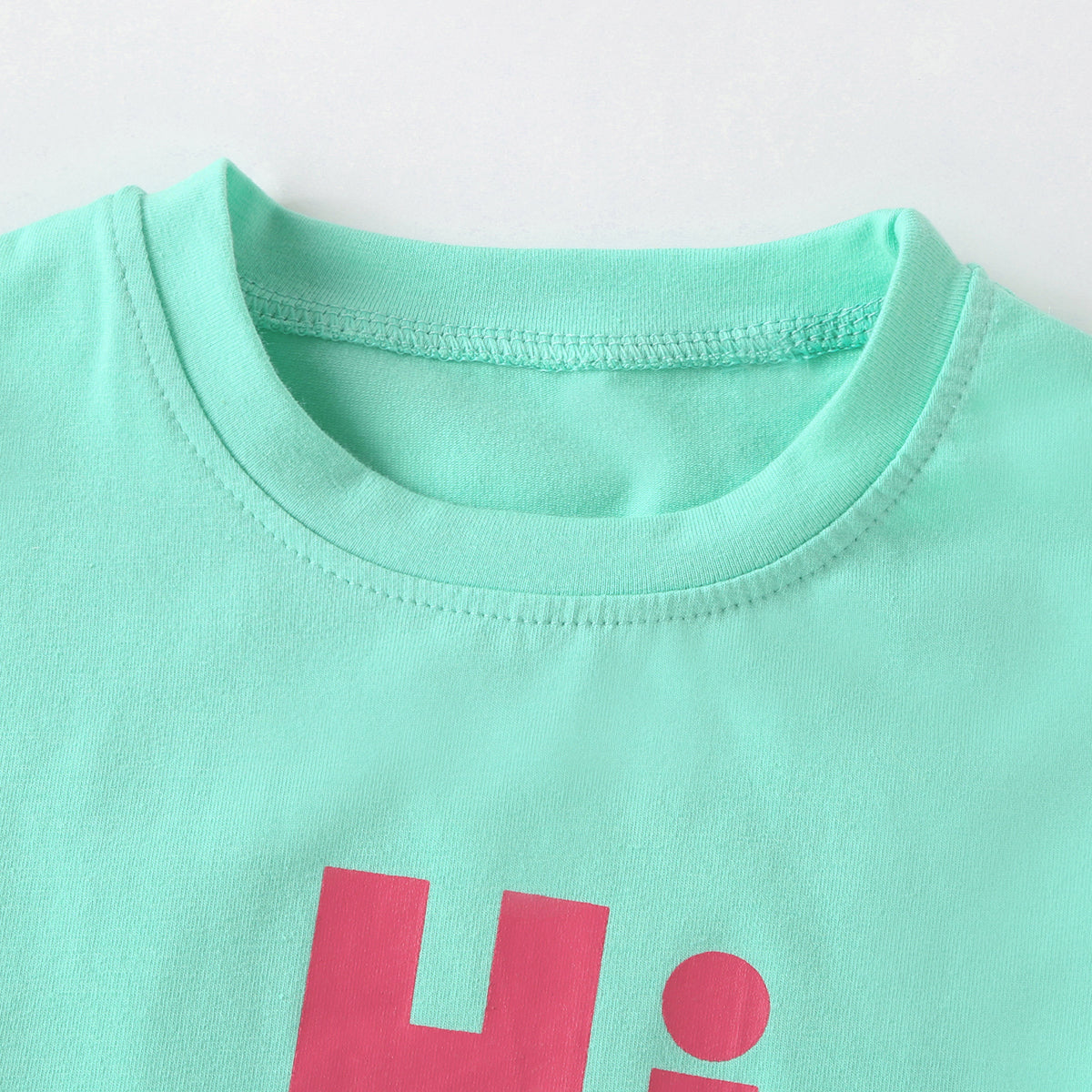 Baby Smiley & Slogan Print Tops Combo Shorts Korean Style Sets-7