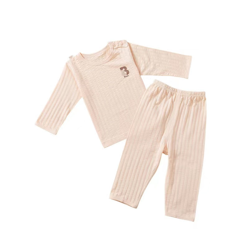 Baby Cartoon Print Long Sleeved Shirt Combo Pants Soft Sets Pajamas-7
