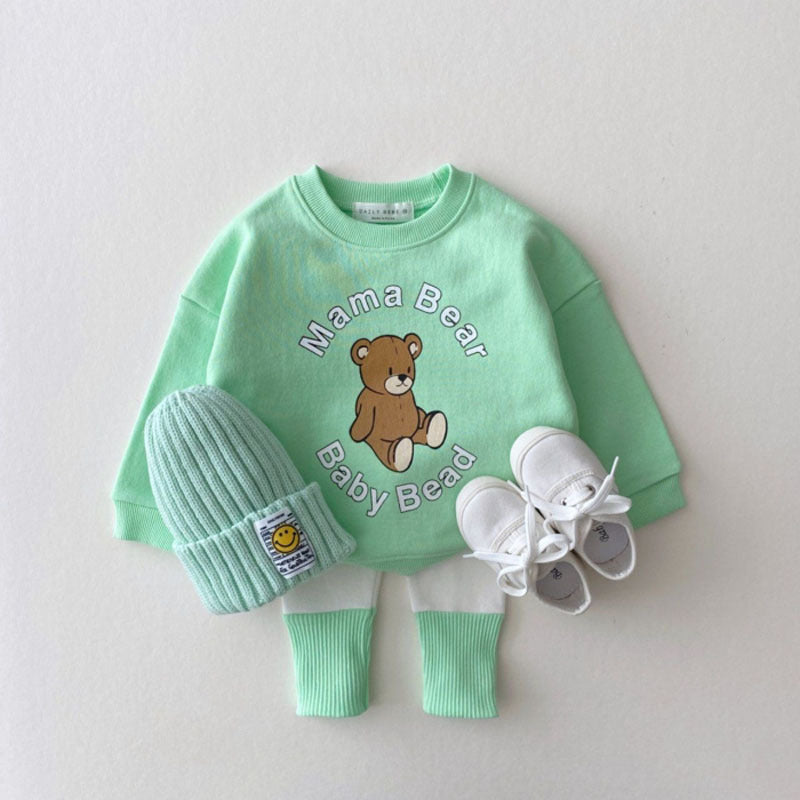 Baby Girl Candy Color Patchwork Design Tight Bottom Pants In Spring & Autumn Outfit Wearing-7