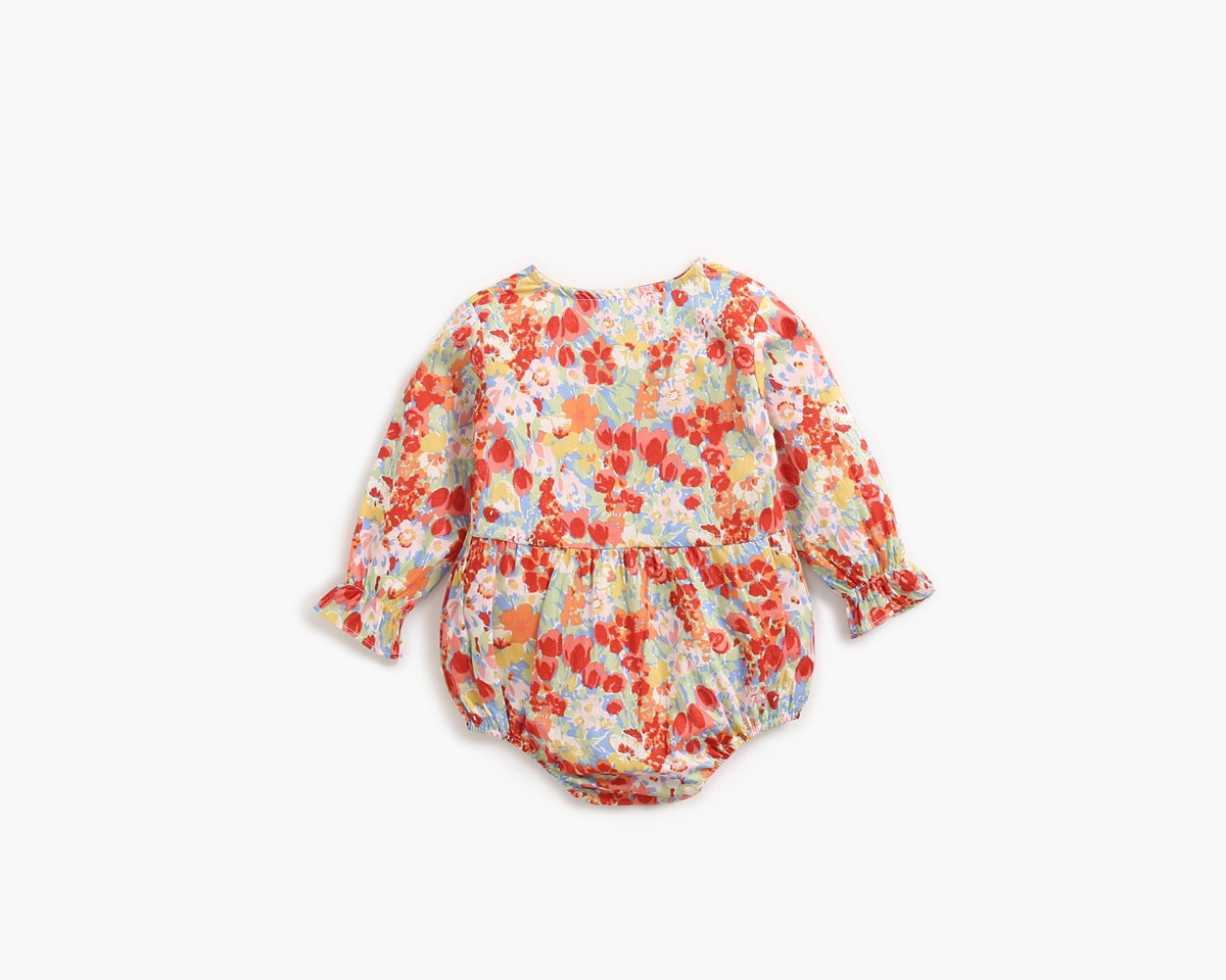Baby Girl 1pcs Flower Pattern Long Sleeved Fashion Hot Selling Bodysuit Onesies & Headband-7