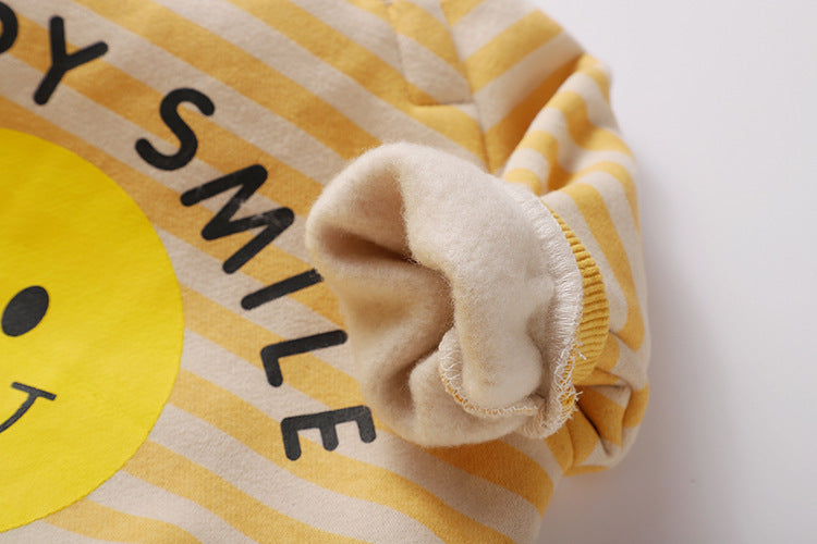 Baby 1pcs Striped & Dot Pattern Long Sleeved Romper Jumpsuit-6