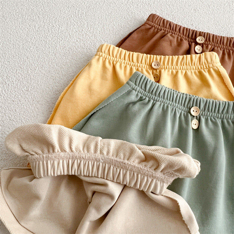 Baby Unisex Solid Color Comfy Summer Shorts In Summer-7