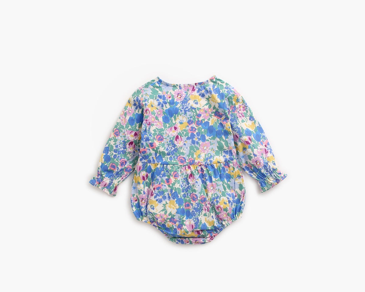 Baby Girl 1pcs Flower Pattern Long Sleeved Fashion Hot Selling Bodysuit Onesies & Headband-8