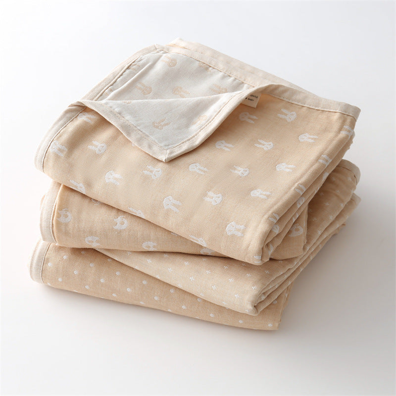 Baby Children’s Cartoon & Dot Graphic Pure Cotton Blanket-7