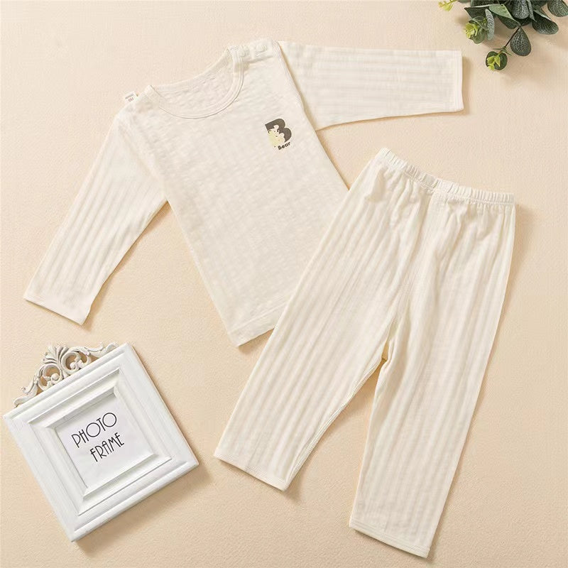 Baby Cartoon Print Long Sleeved Shirt Combo Pants Soft Sets Pajamas-2