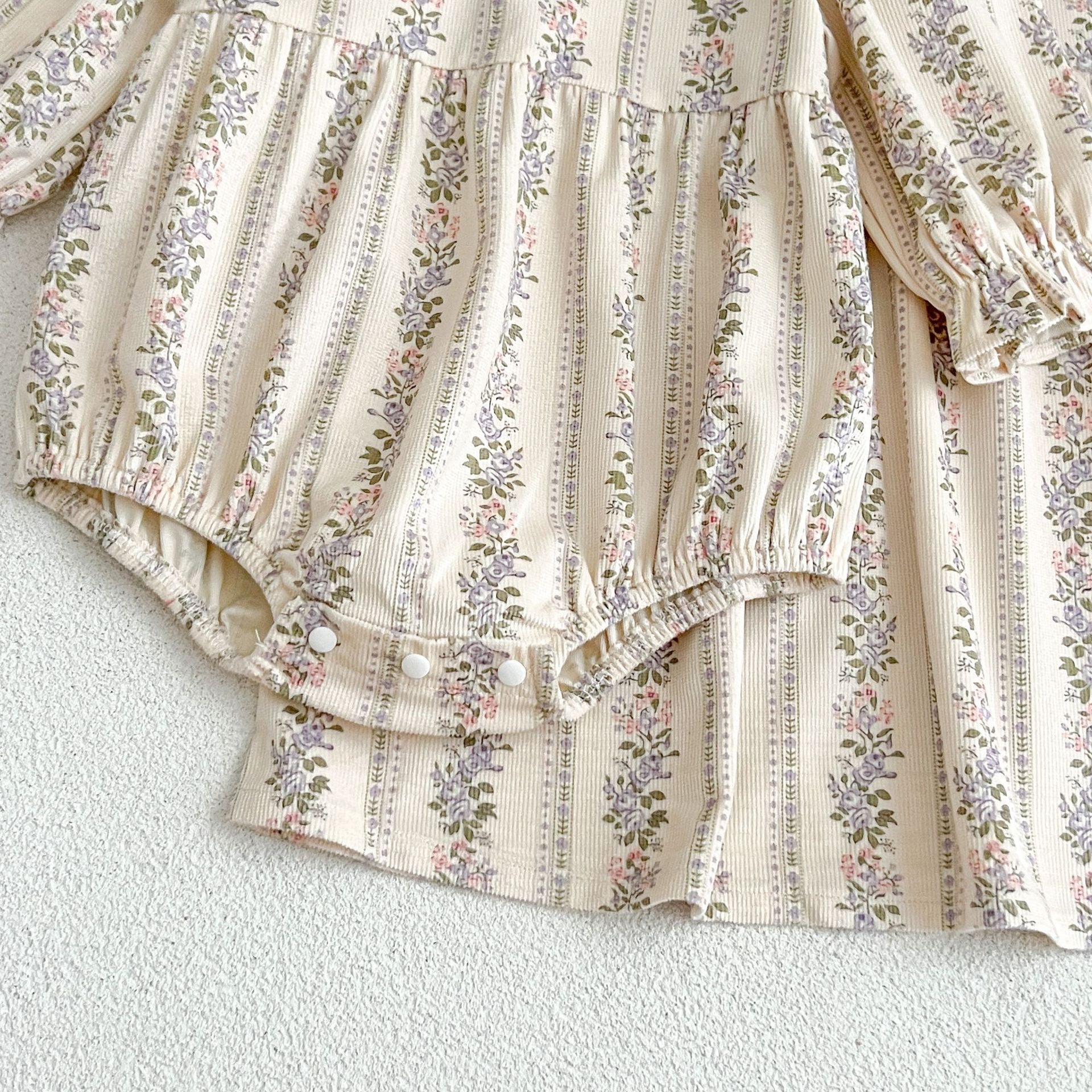 Autumn Floral Pattern Long Sleeve Onesies & Dress-8