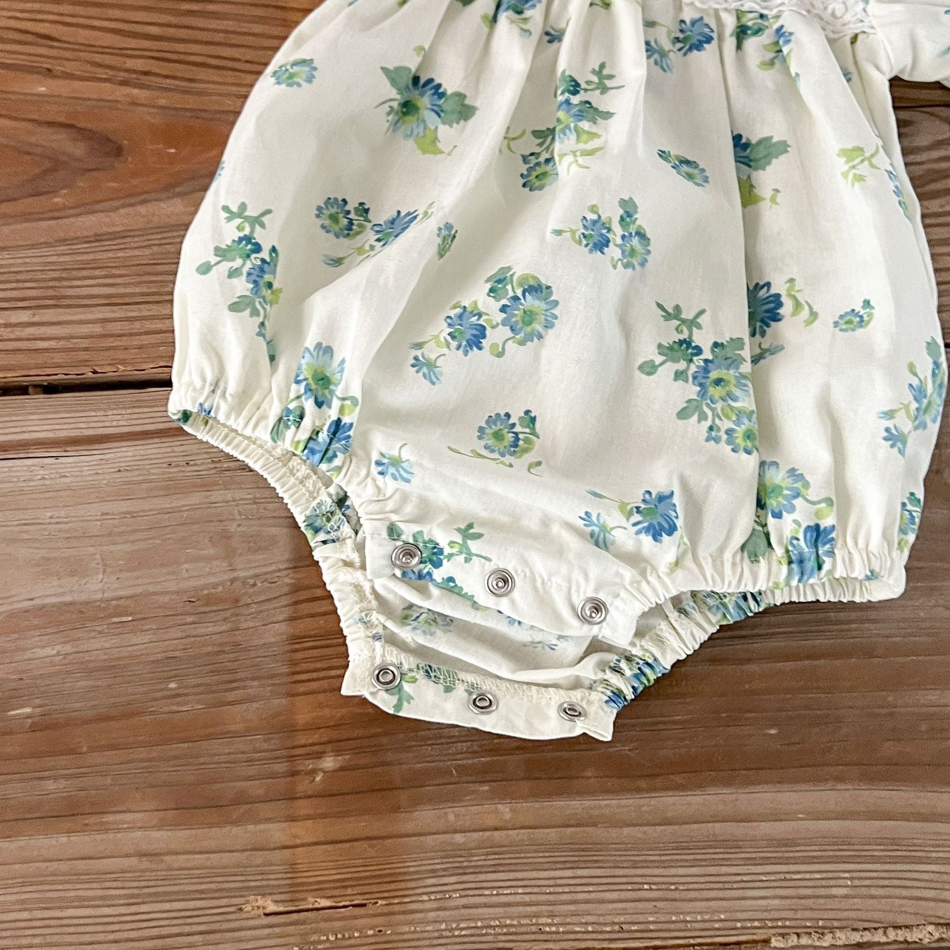 Baby Girl Flower Pattern Square Neck Onesies & Sets-9