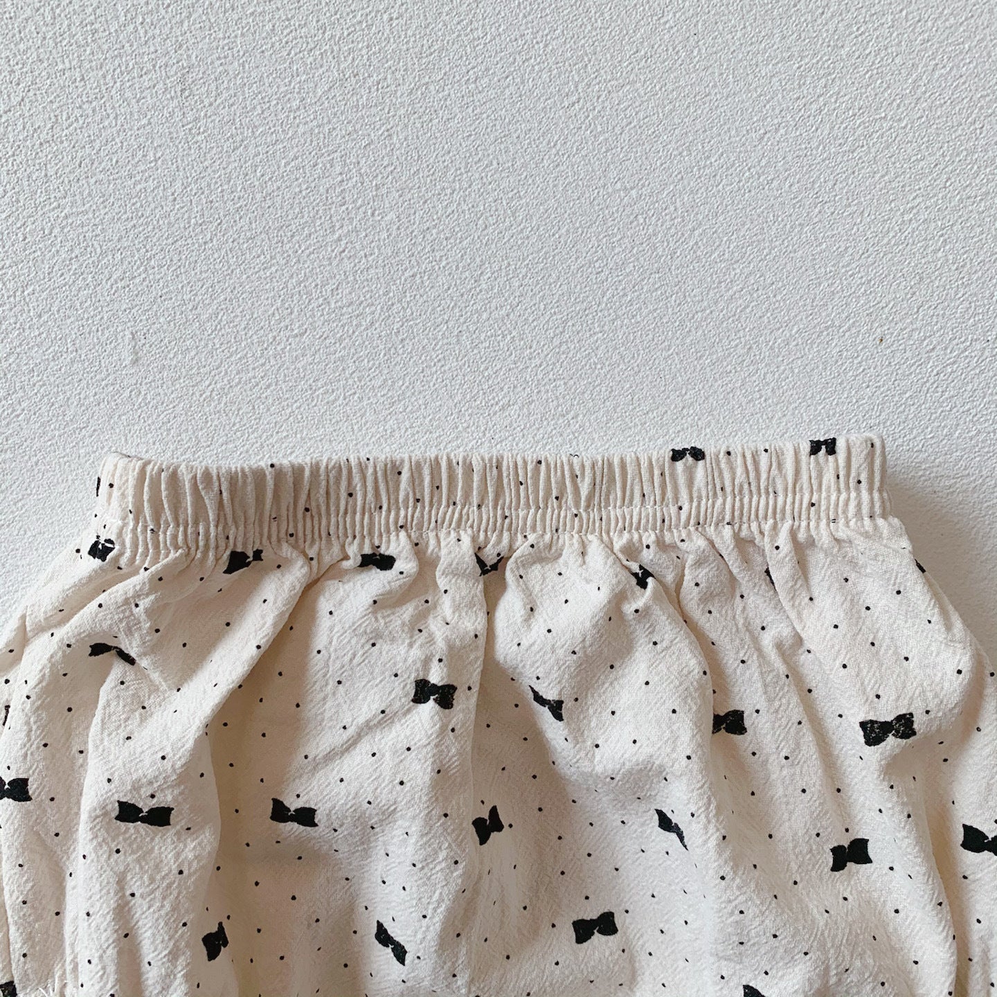 Baby Girl Bow & Polka Dot Graphic A-Line Long Sleeves Shirt Combo Triangle Shorts 1 Pieces Sets-9