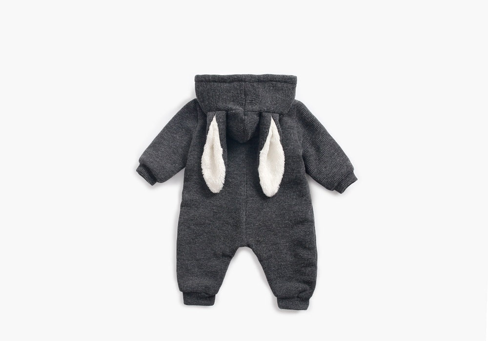 Baby Cartoon Shape Design Soft Fleece Thickened Romper In Autumn & Winter-9