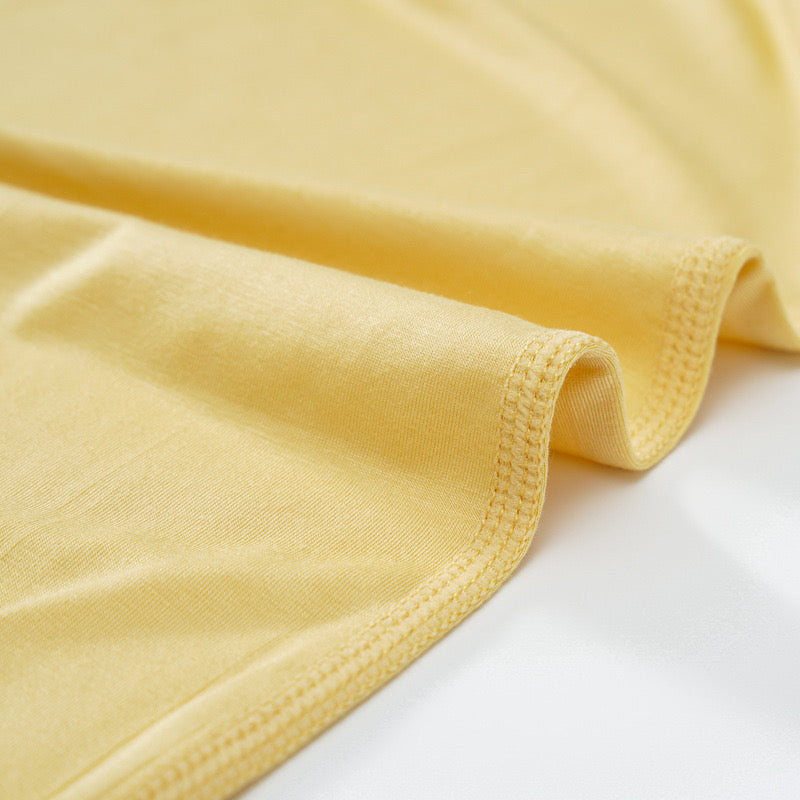 Baby Solid Color Medium Sleeve Summer Crotch Jumpsuit Pajamas-9