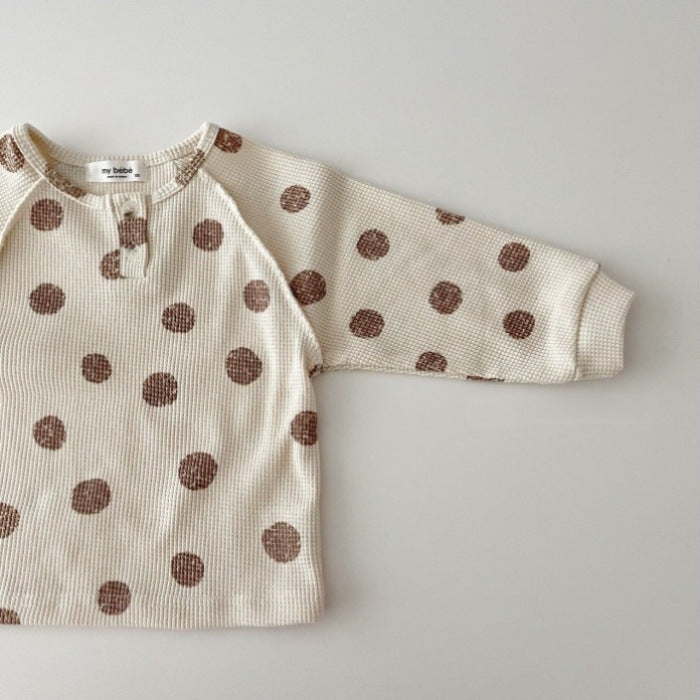 Baby Striped & Polka Dot Pattern & Solid Color Loose Comfort Shirt-9