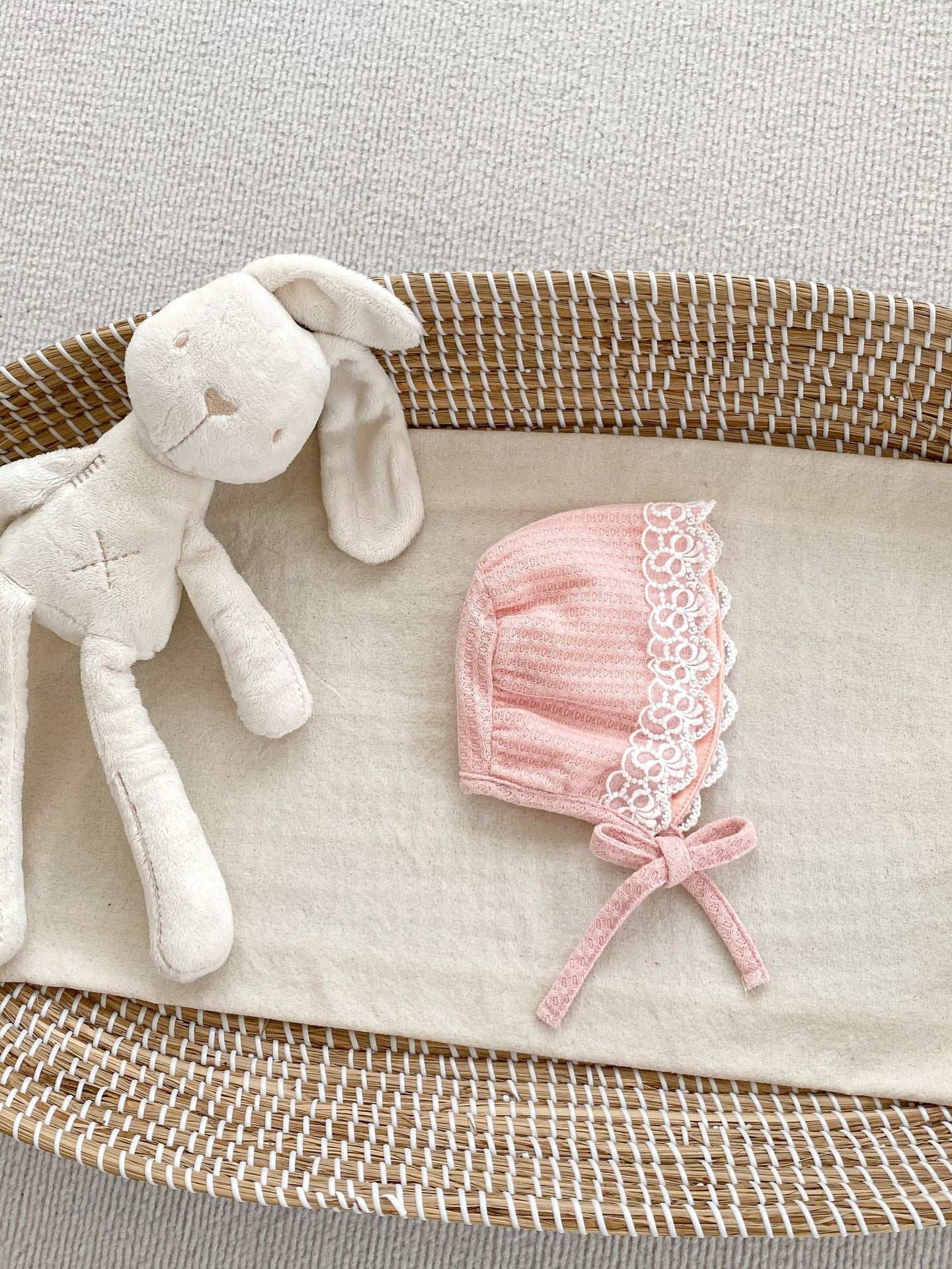 Spring Princess Sun Hat For Baby Girls: Sweet Lace Trimmed Sun Hat With Tie Straps-9