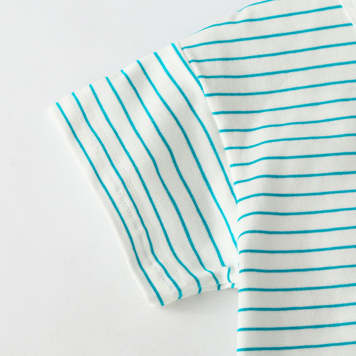 Baby Smiley Patched Pattern Striped Graphic Tee Combo Shorts Sets-9