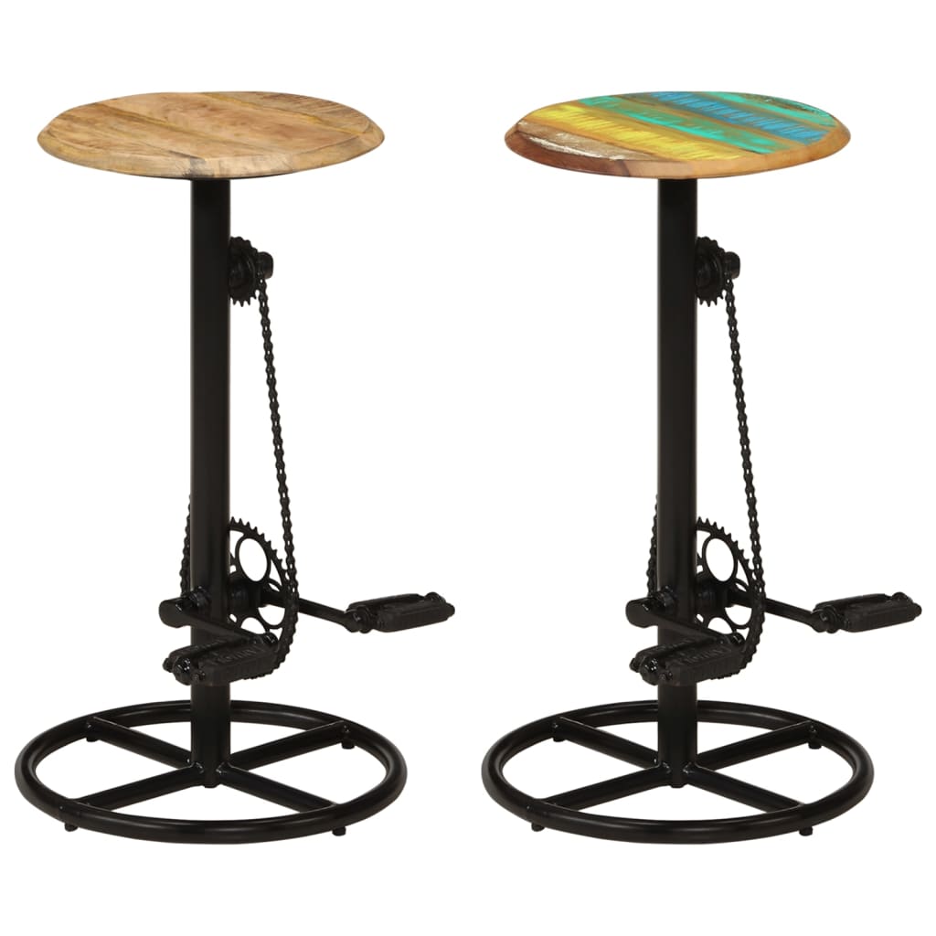 vidaXL Bar Stool Bar Seat Counter Height Island Stool Solid Reclaimed Wood-5