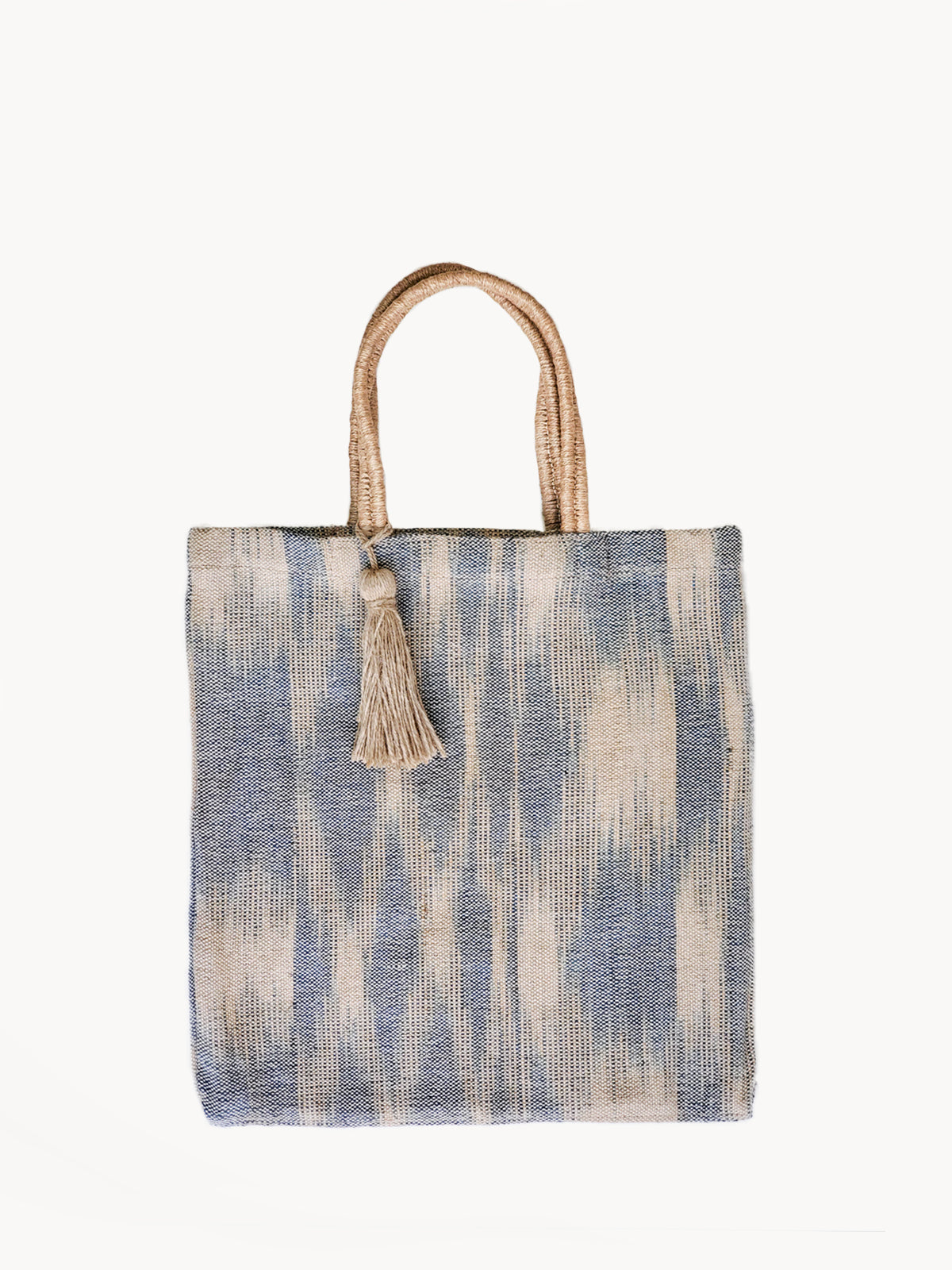 Nadi Jute Tote Bag - Blue-0