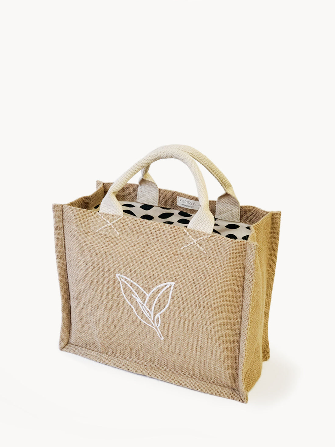 Jute Canvas Gift Bag - Nature-0