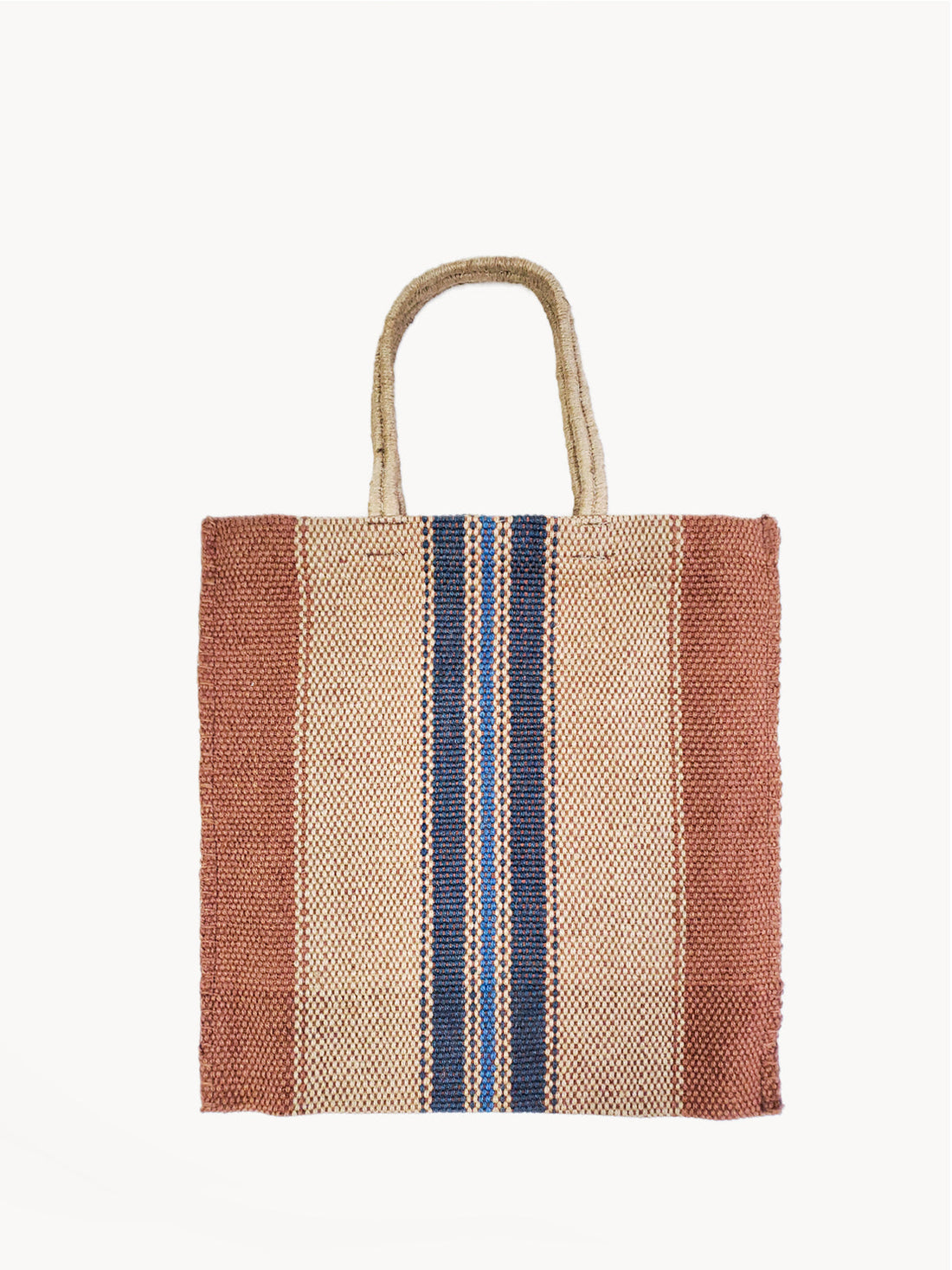 Dora Jute Tote Bag - Multi Light Brown-0