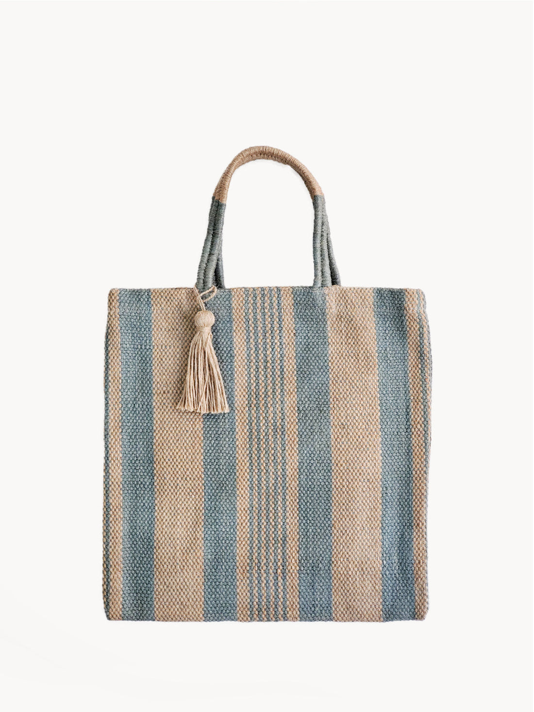 Dora Jute Tote Bag - Pale Green-0