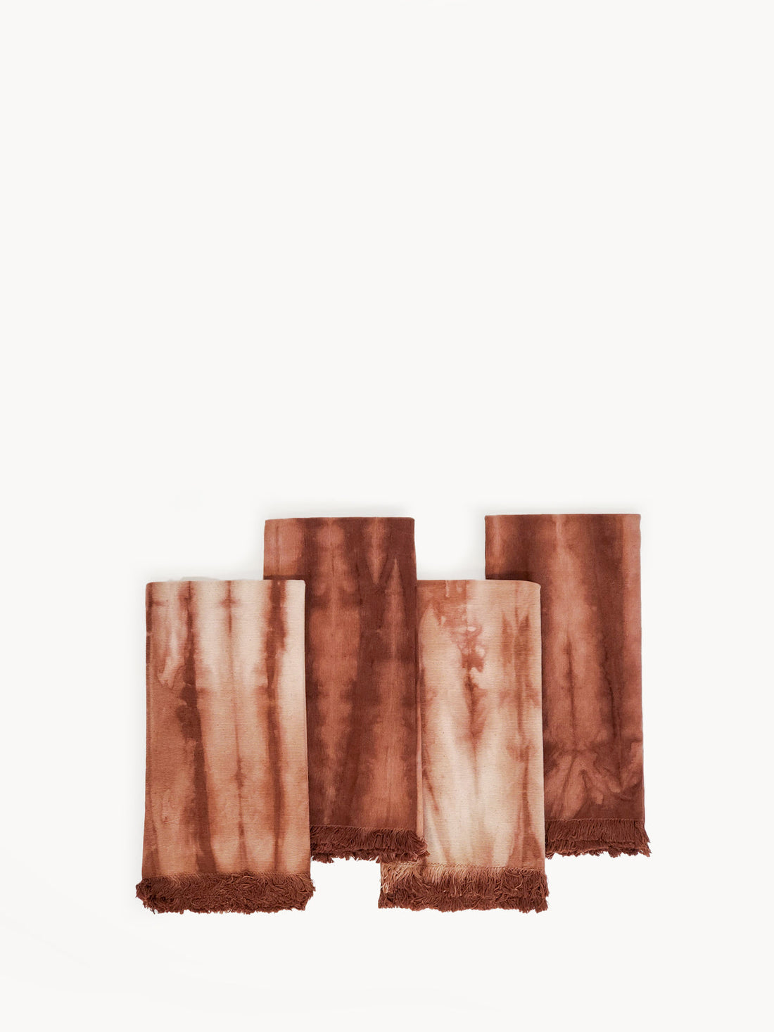 Tie Dye Cotton Napkin - Brown (Set of 4)-0